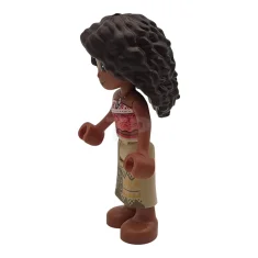 LEGO Moana (Sienna) - Minipop, koraalkleurig en wit strapless topje, lichtbruine…