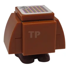 LEGO Goomba (Dark Bluish Gray Interior Pieces) - Angry, Eyelids