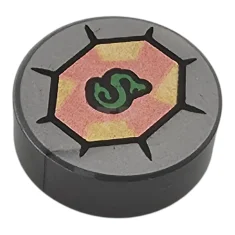 LEGO Carreau rond 1 x 1 avec un serpent vert en…