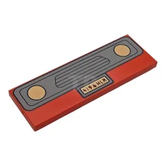 LEGO Carreau 2 x 6 avec phares et plaque d'immatriculation, motif…