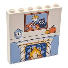 LEGO Panel 1 x 6 x 5 with Fireplace, Portrait of…