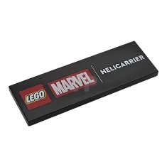 LEGO Tile 2 x 6 with LEGO Marvel Logo and 'HELICARRIER'…