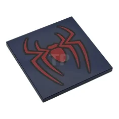 LEGO Tile 4 x 4 with Red Spider with Black Outlines…