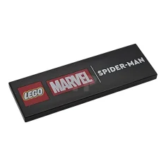 LEGO Tile 2 x 6 with LEGO Marvel Logo and 'SPIDER-MAN'…