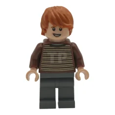 LEGO Ron Weasley - Reddish Brown Striped Sweater