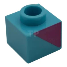 LEGO Brick 1 x 1 x 2/3 with Triangle Pattern -…