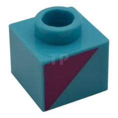 LEGO Brick 1 x 1 x 2/3 with Triangle Pattern -…