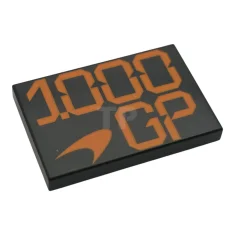LEGO Tile 2 x 3 with '1000 GP' and McLaren Racing…