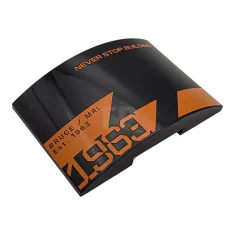 LEGO Slope, Curved 6 x 4 Double with Orange 'NEVER STOP…