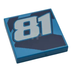 LEGO Tile 2 x 2 with Dark Blue Diagonal Stripes and…