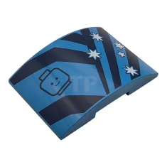 LEGO Slope, Curved 6 x 4 Double with White Stars, Dark…
