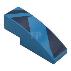 LEGO Slope 3 x 1 Curved with Diagonal Stripes Pattern