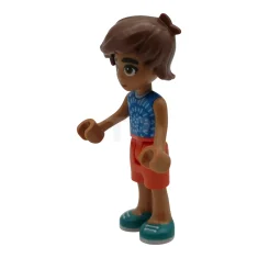 LEGO Friends Leo: camiseta azul sin mangas con un dibujo en…