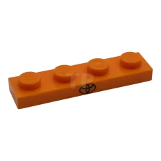 LEGO Plaque 1 x 4 avec motif du logo Toyota noir