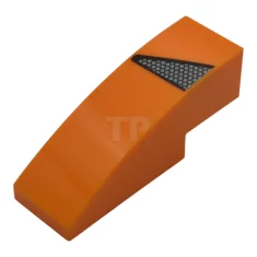 LEGO Dakpan, gebogen 3 x 1 met zwart en donkerzilverkleurig honingraatpatroon…