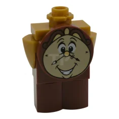 LEGO Cogsworth - Printed Face with Teeth, Log Profile Body