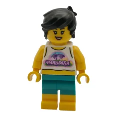 LEGO Surfer - Female, White Tank Top Cropped, Dark Turquoise Shorts,…