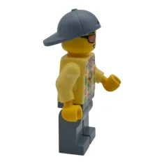 LEGO Streetcar Passenger - Male, Bright Light Yellow Shirt with Flowers…