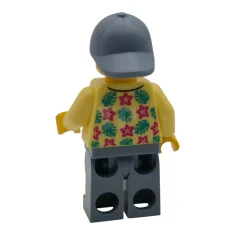 LEGO Streetcar Passenger - Male, Bright Light Yellow Shirt with Flowers…