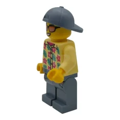 LEGO Streetcar Passenger - Male, Bright Light Yellow Shirt with Flowers…
