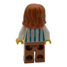 LEGO Ice Cream Vendor - Female, White Shirt with Dark Turquoise…