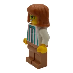 LEGO Ice Cream Vendor - Female, White Shirt with Dark Turquoise…