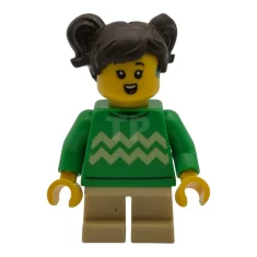 LEGO Child - Girl, Bright Green Sweater with Bright Light Yellow…