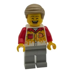 LEGO Pizza Delivery Driver - Male, Light Bluish Gray Legs, Dark…