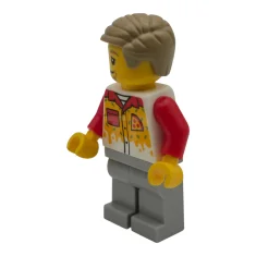 LEGO Pizza Delivery Driver - Male, Light Bluish Gray Legs, Dark…