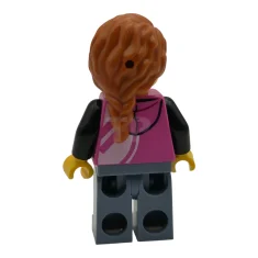 LEGO Pizza Restaurant Patron - Female, Dark Pink Hoodie, Sand Blue…