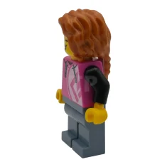 LEGO Pizza Restaurant Patron - Female, Dark Pink Hoodie, Sand Blue…