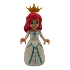 LEGO Ariel - Human, Medium Tan, White Dress, Pearl Gold Tiara