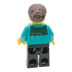 LEGO Car Wash Patron - Female, Dark Turquoise Track Suit, Black…
