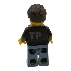 LEGO Car Wash Patron - Male, Dark Brown Jacket over Red…