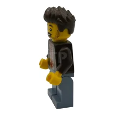LEGO Car Wash Patron - Male, Dark Brown Jacket over Red…