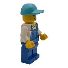 LEGO Car Wash Worker - Female, Blue Overalls and Legs, Medium…