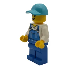 LEGO Car Wash Worker - Female, Blue Overalls and Legs, Medium…