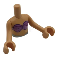 LEGO Torso Mini Doll Girl Medium Lavender Bikini Shell Bra Top,…