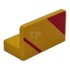 LEGO Paneel 1 x 2 x 1 met rode streep en…
