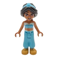 LEGO Jasmine - Top with Sparkles and Gold Trim, Open Mouth,…