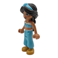 LEGO Jasmine - Top with Sparkles and Gold Trim, Open Mouth,…