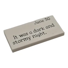 LEGO Tile 2 x 4 with Black 'June 30 It was…