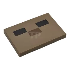 LEGO Tile 2 x 3 with Black and Medium Brown Rectangles…