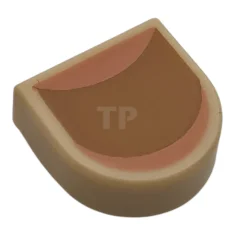 LEGO Tile 1 x 1 Half Circle with Fingernail Pattern