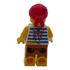 LEGO Pirata: hombre, camisa blanca con el dobladillo deshilachado y rayas…