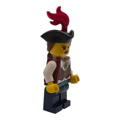 LEGO Pirate - Female, Dark Red Vest over White Shirt, Dark…