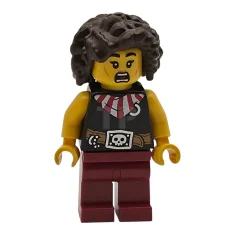 LEGO Pirata - Chica, camiseta negra con un pañuelo a rayas…