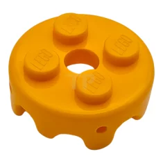 LEGO Plate, Round 2 x 2 with Knurled Edge (Frosting)