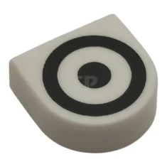 LEGO Carreau 1 x 1 en demi-cercle avec un motif de…