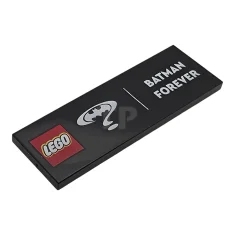 LEGO Tile 2 x 6 with LEGO Logo, White Bat in…